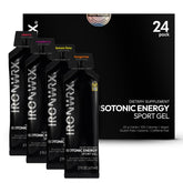 IRONWRX Isotonic Energy Gels Raspberry pack for on-the-go energy and hydration.