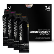 IRONWRX Isotonic Energy Gels Raspberry pack for on-the-go energy and hydration.