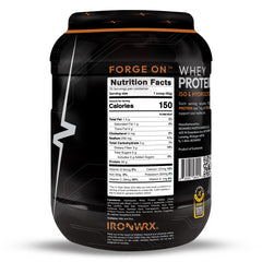 IRONWRX whey protein scoop with measurement for easy daily protein intake.