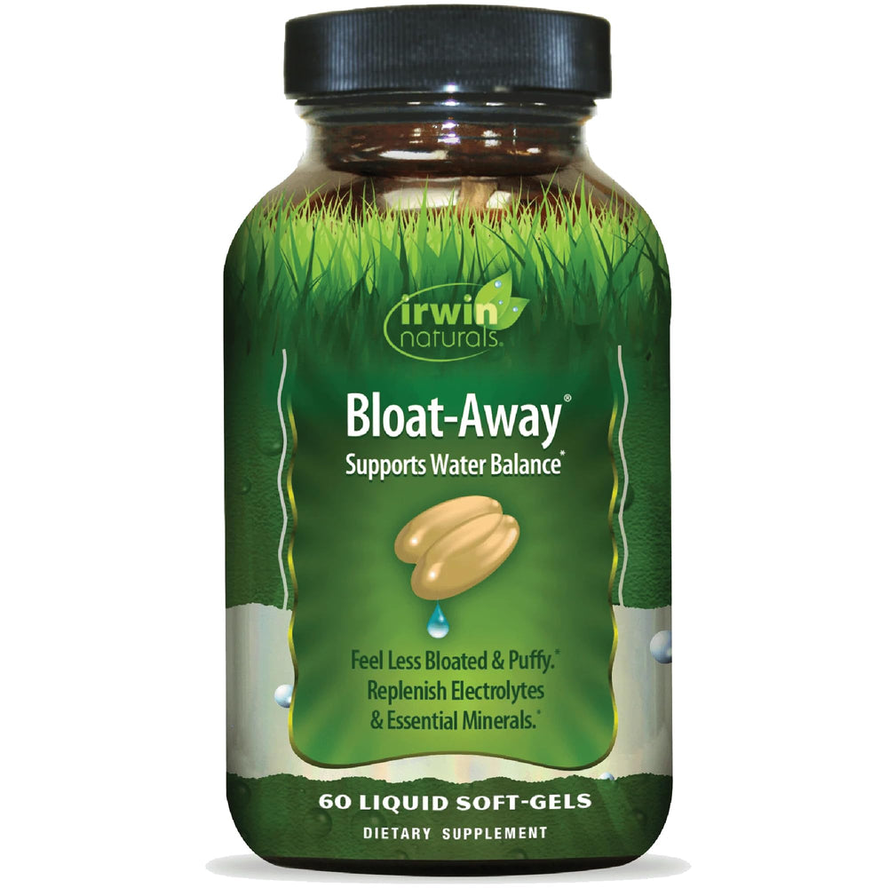 Irwin Naturals Bloat-Away bottle front view highlighting hydration balance