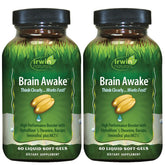 Irwin Naturals Brain Awake bottle with softgels for enhanced focus and mental clarity