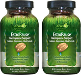 Irwin Naturals EstroPause bottle label signaling gentle menopause support.
