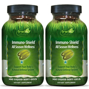 Irwin Naturals Immuno-Shield bottle front with capsules for daily wellness support