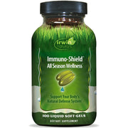 Irwin Naturals Immuno-Shield bottle front for year-round immune support