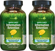 Irwin Naturals Mental Clarity Information Retention bottle pour for clearer focus during tasks