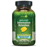 Irwin Naturals Mental Clarity bottle with softgels for daily focus support.