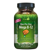 Irwin Naturals One-Per-Day Mega B-12 bottle for daily energy support.