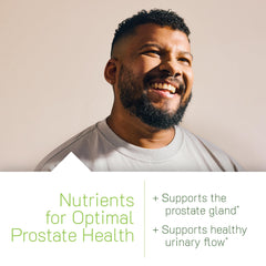 Prosta-Strong ingredients panel highlights saw palmetto and pumpkin seed benefits.