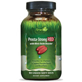 Irwin Naturals Prosta-Strong RED bottle cap close-up highlighting the label.