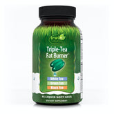 Irwin Naturals Triple Tea Fat Burner bottle close-up for daily energy support.