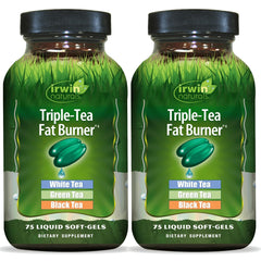 Irwin Naturals Triple-Tea fat burner bottle for daily energy and metabolism support