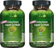 Irwin Naturals Women's Living Green Liquid-Gel Multi bottle front showing easy-to-swallow format