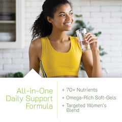 Irwin Naturals Living Green label close-up highlighting vitamins and minerals