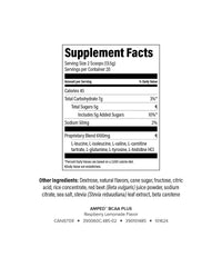 Isagenix AMPED BCAA Plus raspberry lemonade powder scoop ready to mix for muscle endurance
