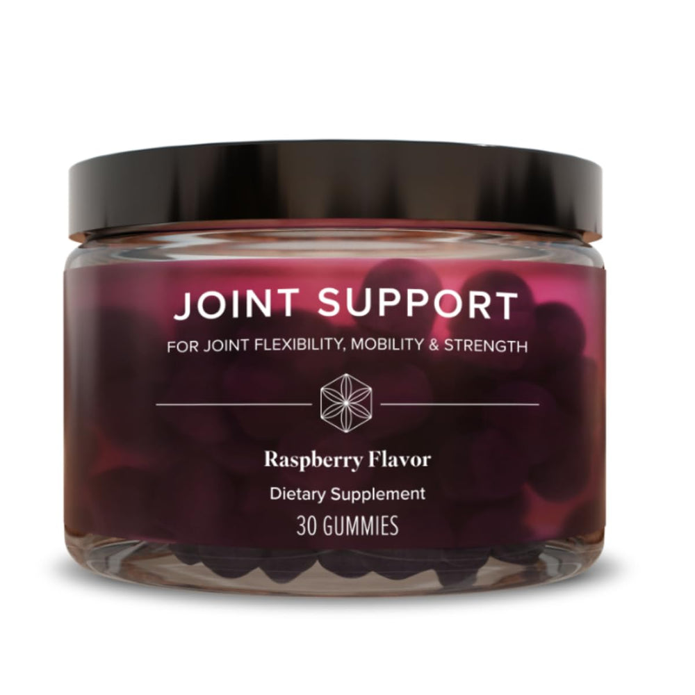Isagenix Joint Support raspberry gummies bottle for daily joint wellness.