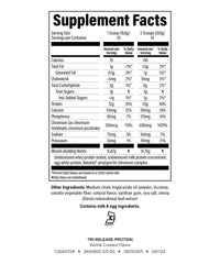 Isagenix Tri-Release Protein pour bottle demonstrates three-stage release for steady amino acids.