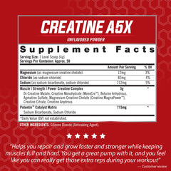 iSatori Creatine A5X powder scoop showing convenient 4 g serving