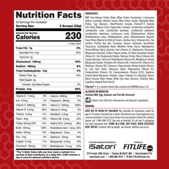 iSatori Eat Smart MRP shake in glass with vanilla flavor for quick nourishment.