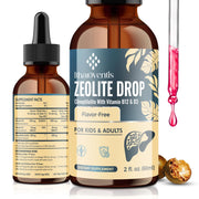 Itharoventis Zeolite Drops for Kids daily bottle pour demonstrates easy dosing for family routines.