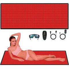 Itherau red light therapy mat laid flat for full-body relaxation after exercise.