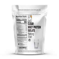 Its Just! Clear Whey Isolate pour illustrating quick mixing for shakes after training