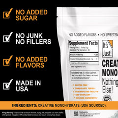 Unflavored Its Just Creatine Monohydrate blends into drinks easily.