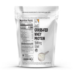 It's Just! whey grass-fed cows pasture, natural source for daily protein in meals