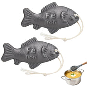 IUFQOZG Iron Fish in pot enhances cooking with natural iron.