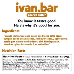 ivan.bar protein bar packaging highlights 2-5-oz travel-ready design for busy days.