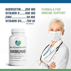 Ivory Caps Immune Support Vitamin D3 bottle showing 750 IU for daily vitamin supplementation