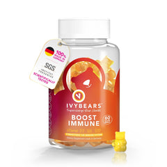 IvyBears immune-support gummies bottle – convenient daily immune boost for busy days.