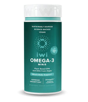 Iwi Omega-3 Mini Softgels bottle for convenient daily omega-3 intake