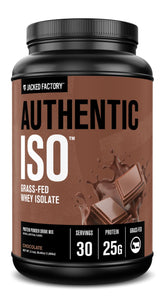 Jacked Factory Authentic ISO whey bottle front showing label and clean design for post-workout recovery
