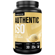 Jacked Factory Authentic ISO Whey Vanilla bottle on shelf for post-workout protein