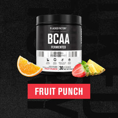Jacked Factory BCAA scoop showing serving size for precise fueling.