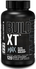 Jacked Factory Build-XT Max bottle front view for intense workouts and muscle support.