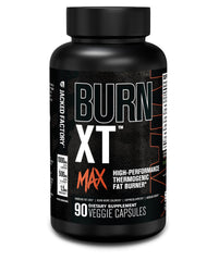 Jacked Factory Burn-XT Max bottle front showing clean energy design