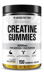 Jacked Factory Creatine Gummies bottle front showing lemon flavor for daily gym fueling
