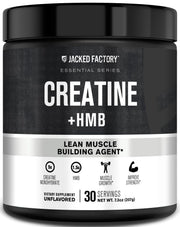 Jacked Factory Creatine HMB powder tub—pure formula for easy daily mixing.