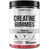 Jacked Factory Creatine Monohydrate Gummies bottle on counter for daily performance support
