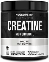 Jacked Factory Creatine Monohydrate powder with scoop for daily performance use.