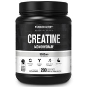 Jacked Factory creatine powder tub 1000g ready for workouts.