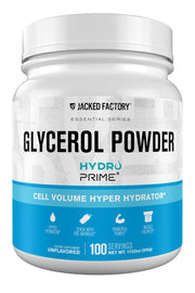 Jacked Factory Glycerol Pump Powder bottle with HydroPrime for enhanced hydration.