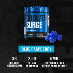 Growth Surge powder ready to mix into water after training.