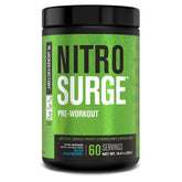 Jacked Factory Nitrosurge bottle with blue raspberry flavor for pre-workout energy