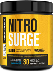 Jacked Factory Nitrosurge Build bottle ready for a clean pre-workout boost.