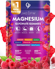 JAENFW Magnesium Glycinate Gummies raspberry bottle for daily energy support