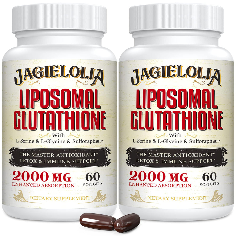 Jagielolia liposomal glutathione 2000mg bottle with L-Serine and L-Glycine for antioxidant support