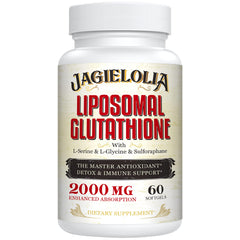 Jagielolia Liposomal Glutathione softgels bottle for easy daily antioxidant support