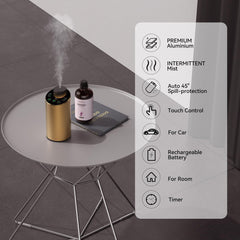 JAHUYU waterless diffuser on a desk for workspace aromatherapy